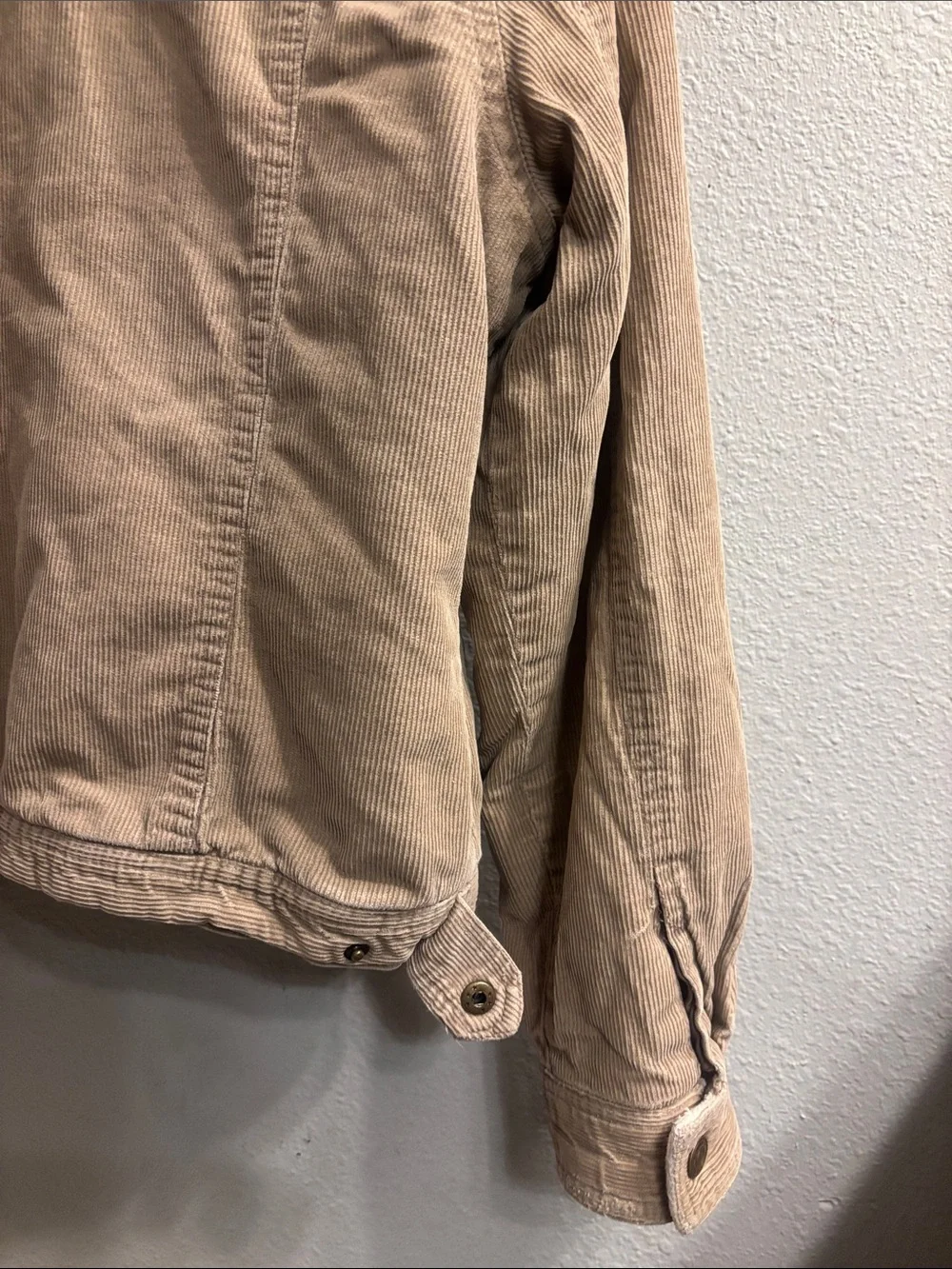 Steve & Barry's Tan Corduroy Jacket with Cream Sherpa Collar
